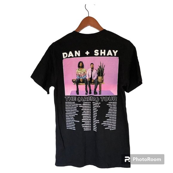 Dan + Shay Concert T-Shirt 2021 The Arena Tour Black Short Sleeve Size S - Picture 2 of 6